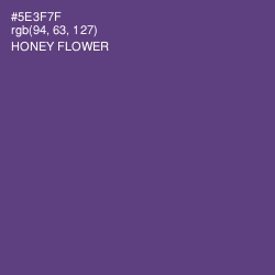#5E3F7F - Honey Flower Color Image